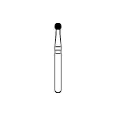 Midwest Once Sterile Diamond Bur, Round, FG, Medium Grit, #801-018M, 1.8 mm Diameter, 25/Pk, 1801018M thumbnail 13