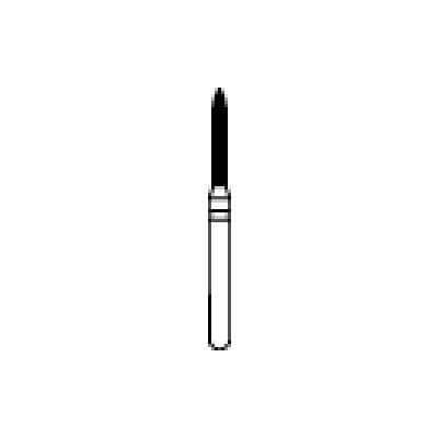 Midwest ONCE Sterile Diamond Bur 878-012F, Fine Grit, Beveled Cylinder, Friction Grip, 1.2 mm Diameter, 8.0 mm Length, 25/Pk, 1878012F thumbnail 5