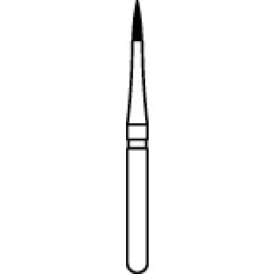 Midwest Once Single Use Diamond Bur – FG, Fine, Flame, 0.9 mm Diameter, 3.0 mm Length, 25/Pkg, #889S-009F (1889S009F) thumbnail 5