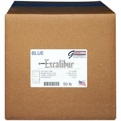 Garreco Excalibur Die Stone, Blue, 50 lb - Excalibur Die Stone - Blue, 50 lb - Image 1