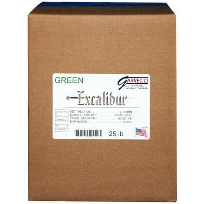 Garreco Excalibur Die Stone, Green, 25 lb - Excalibur Die Stone - Green, 25 lb - Image 1