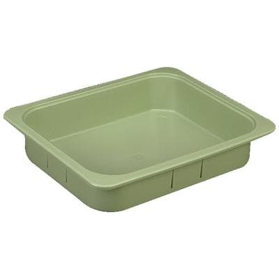 Plasdent Operation Tub, Green, 9-3/8" W x 11-1/2" L x 2-5/8" H, 3/4" Lip thumbnail 3
