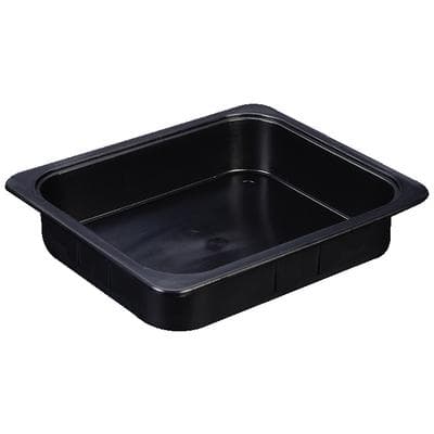 Plasdent Operation Tub, Black, 9-3/8" x 11-1/2" x 2-5/8", with 3/4" Lip, Autoclavable thumbnail 3
