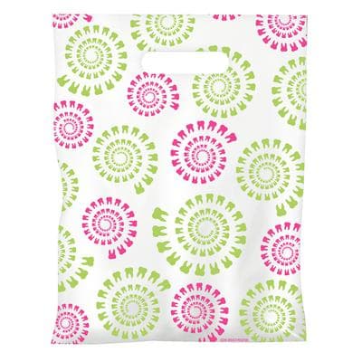Dental Scatter Bags, Teeth Swirls Design, 7.5" W x 10" H, White, 100/Pkg - Dental Scatter Bags – 100/Pkg - Teeth Swirls, 7 1/2" W x 10" H - Image 1