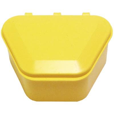 Keystone Denture Storage Boxes, Yellow, 12/Pkg, 9576730 thumbnail 2