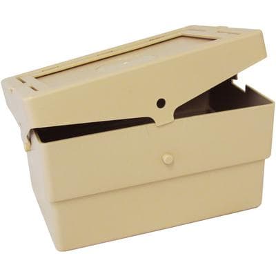 Keystone Beige Medium Plastic Mailer, Snap-Type Lid, 6" x 3-3/4" x 3-1/4", 5 oz, 1/Pkg thumbnail 3