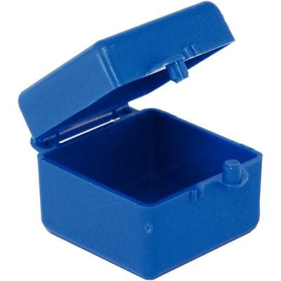 Keystone All Blue Rigid Crown and Bridge Boxes, 1" x 1" x 3/4", Hinged Snap-Type Lid, 1000/Box thumbnail 2