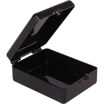 C&B Rigid Plastic Boxes, 2-1/8" x 1-5/8" x 3/4", Black/Black, 500/Pkg - 2" Rigid Plastic Box 500/Pkg - All Black - Image 1