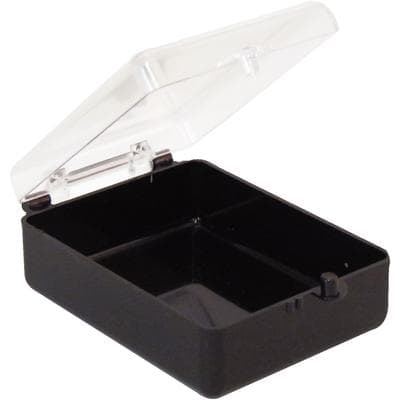 Keystone Rigid Crown & Bridge Box, 2" (53.9 x 41.2 x 19 mm), Black/Clear, Hinged Snap-Type, 500/Box thumbnail 5