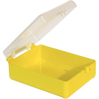 Keystone C&B Rigid Plastic Box, 2" Yellow with Clear Lid, 500/Pkg thumbnail 2