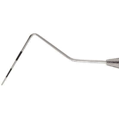 Nordent Expro N33/23 Double-Ended Color-Coded Probe/Explorer, DuraLite Round Handle, 3-6-9-12 mm Markings, #23 Shepherd's Hook, 1 Each thumbnail 6