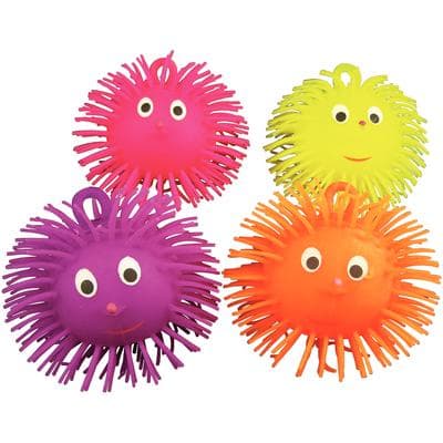 Puffer Balls with Eyes, Assorted Colors, 5" Diameter, 12/Pkg thumbnail 2