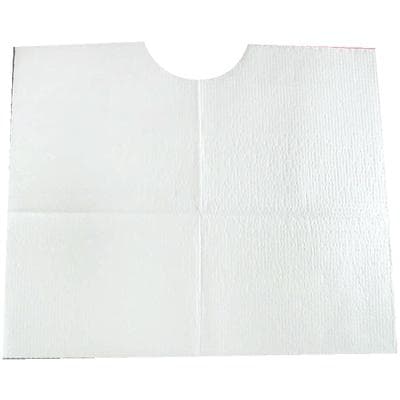 Choice Specialty Contour Neck Bibs, 2-Ply Tissue/1-Ply Poly, 17" x 18", White, 500/Pk, 917341 thumbnail 8