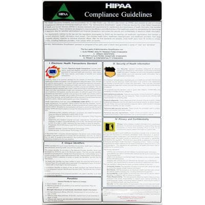 HIPAA Compliance Wall Chart, 17" x 23", Laminated, 1/Pkg thumbnail 2