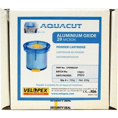 Velopex AquaCare Aluminium Oxide Air Abrasion Powder, 29 Micron, Blue, 85 g, 4/Pkg, I/PDR8025F thumbnail 3