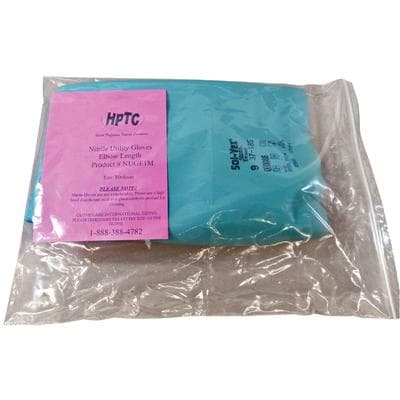 Nitrile Utility Gloves, Elbow Length, Medium, Green, Reusable, 1 Pair/Pack thumbnail 3