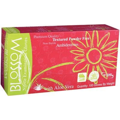 Blossom® Green Nitrile Exam Gloves, Powder Free, Non-Sterile, Large, 100/Box - Blossom® Green Nitrile Exam Gloves, 100/Box - Large - Image 1
