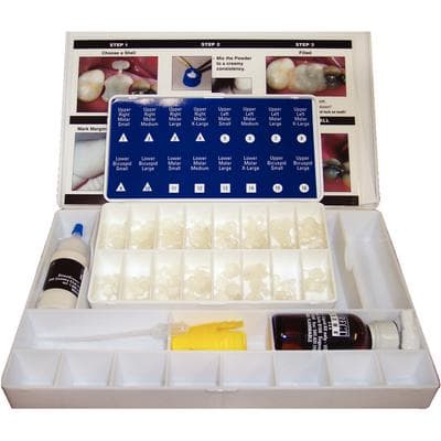 DirectCrown® Temporary Crown & Bridge Adult Kit, Translucent, 112 Crown Shells Sizes 1-16, with Powder, Liquid, and Accessories thumbnail 4