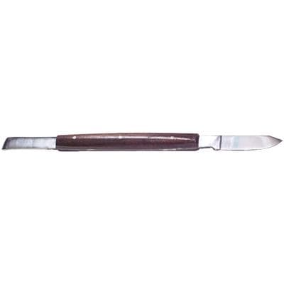 Dixon Fahnstock Spatula No. 4, Double-Ended, Stainless Steel Blade, Wood Handle, 7" Overall Length, 1/Pkg - Spatulas - No 4, Fahnstock Knife - Image 1