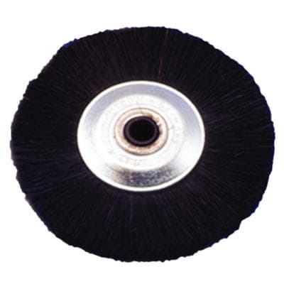 Dixon Black Bristle Wheel Brush on Steel Hub, 1-3/4" Diameter with 3/16" Hole, Medium Stiffness, 1/Pkg - Black Bristle Wheel Brush On Steel Hub - Black Bristle Wheel Brush On Steel Hub - Image 1
