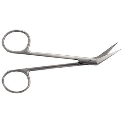 J&J Instruments Wagner Surgical Scissors, 4.75" Angled, Serrated, Stainless Steel, 12-330 thumbnail 4