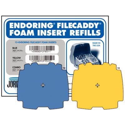 Jordco EndoRing FileCaddy Foam Inserts, Blue/Yellow Combo, 12/Pk, EFCF-S thumbnail 3