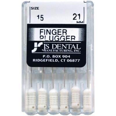 JS Dental Finger Plugger #15, White, 21mm, Stainless Steel, ISO Color-Coded Handle, Box of 6, FP1015 thumbnail 3