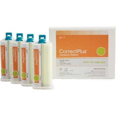 Correct Plus VPS Impression Material, Thick'n Thin Light Body, Regular Set, Unflavored, 50 ml Cartridges, 4/Pkg, Q34GA thumbnail 11