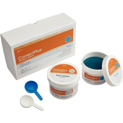 Correct Plus Putty Hydrophilic Vinyl Polysiloxane Impression Material, Base & Catalyst, 2 x 230 mL Jars, Unflavored, Q34H thumbnail 10