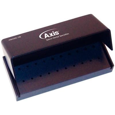 Kerr Rotary Axis Bur Block, 20 Holes, 14 FG/6 RA, Black Anodized Aluminum, Autoclavable, AB420-1B thumbnail 8