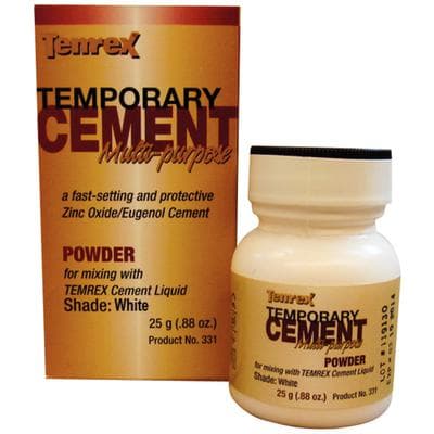 Temrex Zinc Oxide Eugenol Temporary Cement Powder, White, 25 g Bottle, Refill, 330 thumbnail 17