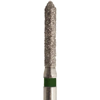 Meisinger Singles Disposable Diamond Bur FG, Beveled Cylinder, Coarse (Green), 1.2mm x 8mm, #1812.8C, 25/Pack thumbnail 5