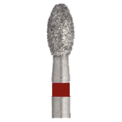 Meisinger Single-Use Sterile Diamond Bur, Friction Grip, Egg/Football Shape, #1900F, 2.3 mm Head Diameter, Fine Grit, Red Ring, 25/Pk thumbnail 16