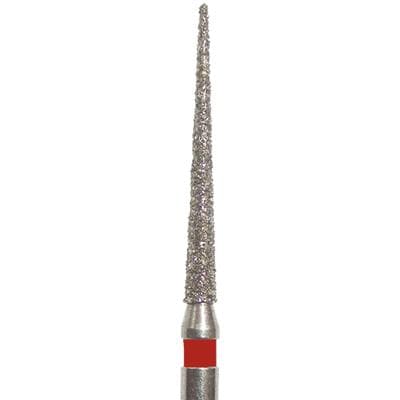 Meisinger FG #1312.11F Fine, Needle Shaped, Single-Use Diamond Bur, 1.2mm Head, 12mm Length, Red Band, 25/Pk thumbnail 14