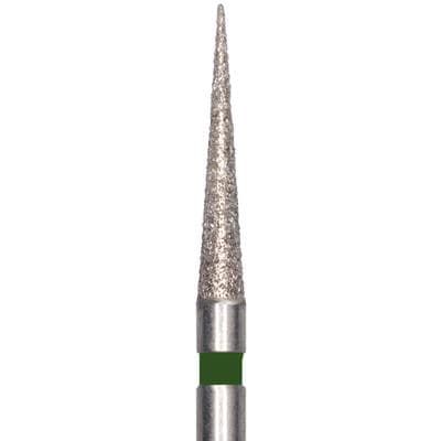 Meisinger Singles Disposable Diamond Bur FG, Extra Long Needle, Coarse, 1.4mm Diameter, 10mm Length, Green Ring, 25/Bx, #1314.10C thumbnail 5