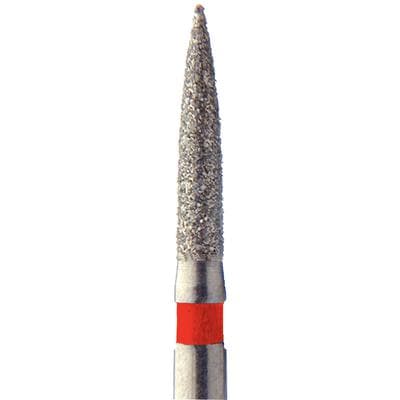 Meisinger Singles Disposable Diamond Bur FG, Flame 1512.8F, Fine, 1.2mm Diameter, 8.0mm Length, Red Ring, 25/Pack thumbnail 13