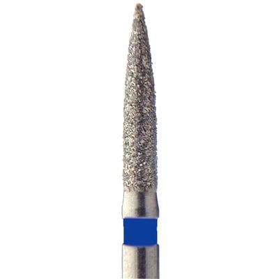 Meisinger Singles Disposable Diamond Bur, FG, Flame, Medium, #1512.8M, 1.2mm Diameter, 8.0mm Length, Blue Ring, 25/Pack thumbnail 5