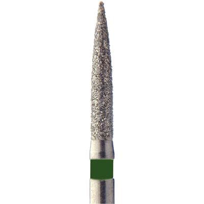 Meisinger Singles Disposable Diamond Bur, FG Friction Grip, Flame Shape, 1.4mm Head, Coarse Grit (Green), #1514.8C, 25/Pack thumbnail 5