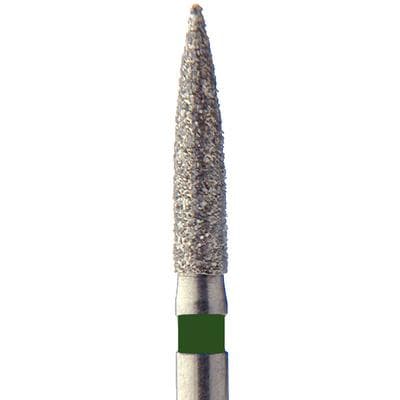 Meisinger Single-Use Sterile Diamond Burs, FG, Flame, # 1516.8C, 1.6 mm, Coarse, Green, 25/Pk thumbnail 6
