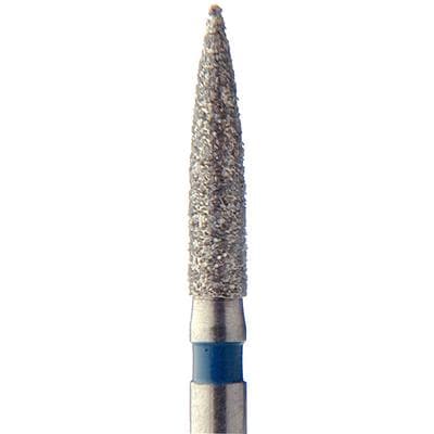 Meisinger FG Single-Use Diamond Bur, Flame, Medium Grit, 1.6mm Head Diameter, 8mm Length, #1516.8M, 25/Pack thumbnail 5