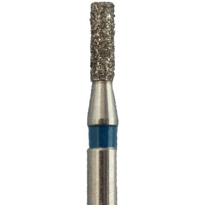 Meisinger Single-Use Sterile Diamond Burs, FG, Cylinder Flat End, #0710M, 1.0 mm, Medium, Blue, 25/Pk thumbnail 16