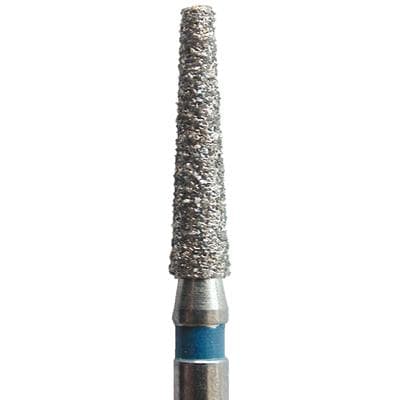 Meisinger Singles Disposable Diamond Bur, FG, Flat-End Tapered Fissure, Medium Grit, Blue Ring, 1.8mm Diameter, 8mm Length, #0918.8M, 25/Pack thumbnail 5