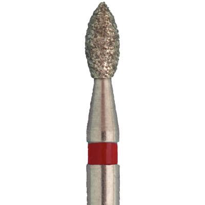 Meisinger Single-Use Sterile Diamond Bur, FG, Pointed Football, #1916F, 1.6 mm, Fine, Red, 25/Pk thumbnail 15