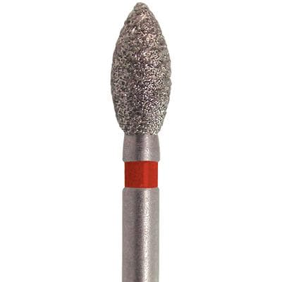 Meisinger Single-Use Sterile Diamond Bur, Friction Grip, Pointed Football, #1923F, 2.3 mm, Fine, Red, 25/Pk thumbnail 16