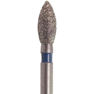 Meisinger Single-Use Sterile Diamond Burs, FG, Pointed Football, #1923M, 2.3 mm, Medium, Blue, 25/Pk thumbnail 6