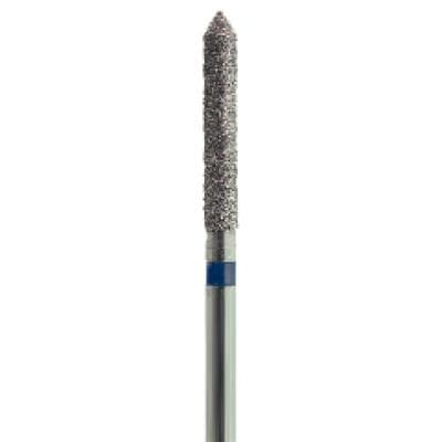 Meisinger Singles Disposable Diamond Bur, FG, Modified Beveled Cylinder, 1.2mm Diameter, 10mm Length, Medium Grit, Blue Ring, #1812.10M, 25/Pack thumbnail 5
