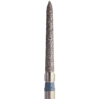 Meisinger Singles Disposable Diamond Bur, FG, Long Pointed Taper, Medium Grit, 1.2mm Diameter, #1712.10M, 25/Pack thumbnail 5