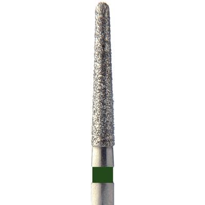 Meisinger Singles Disposable Diamond Bur FG, Round End Taper, Coarse, 1.2mm Diameter, 10mm Length, Green Ring, #1112.10C, 25/Pkg thumbnail 13