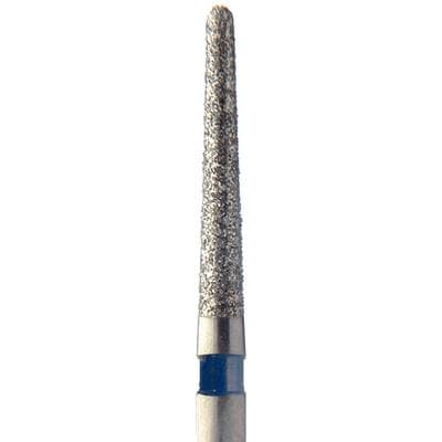 Meisinger Singles Disposable Diamond Bur, FG, Long Round End Taper, Medium Grit, 1.2 mm Diameter, 10 mm Length, Blue Ring, #1112.10M, 25/Pack thumbnail 5