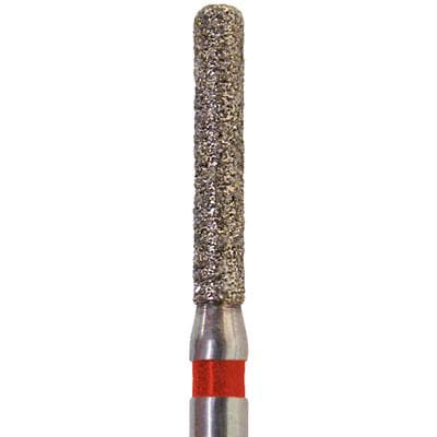 Meisinger Singles Disposable Diamond Bur, FG, Round Edge Cylinder, #0614.8F, 1.4 mm, Fine, Red, 25/Pk thumbnail 6